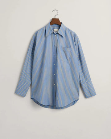 Πουκάμισο Poplin Ριγέ Oversized Με Ψηλές Μανσέτες (Outlet) GANT